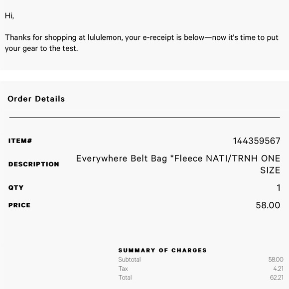 Lulu fleece belt bag . I used it for the weekend it’s in excellent condition - Picture 9 of 12